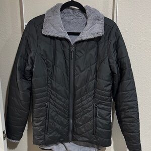 Women’s North Face Black Reversible Jacket with Gray Lining